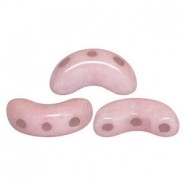 Les perles par Puca® Arcos kralen Opaque light rose ceramic look 03000/14494